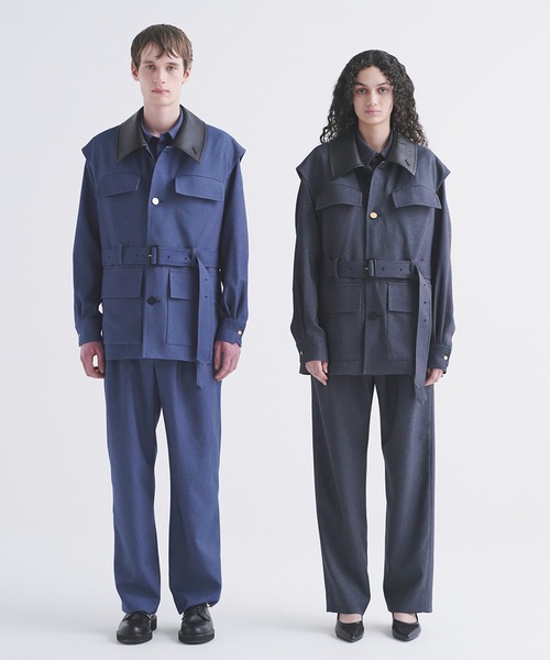 CULLNI（クルニ） パンツ Faux Denim 1Tuck Semi Wide Pants with Long