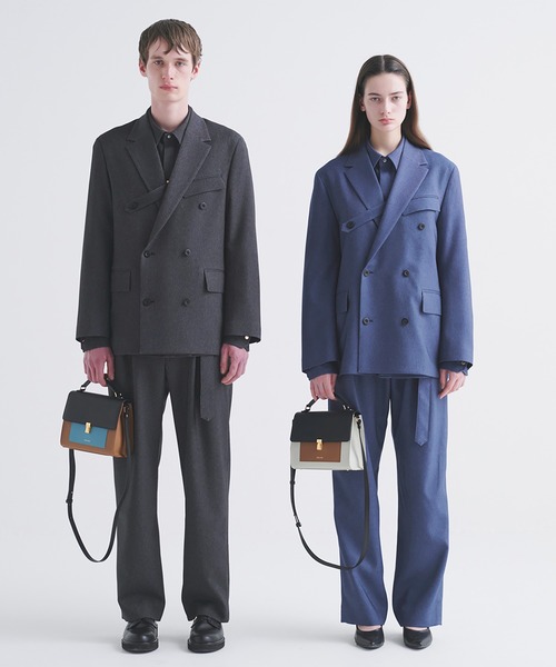 CULLNI（クルニ） パンツ Faux Denim 1Tuck Semi Wide Pants with Long