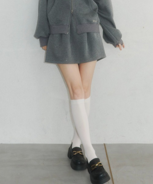 Lallana（ララーナ） スカート Lame coco short sweatpants/ラメココ