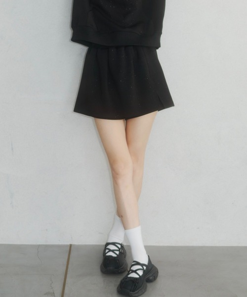 Lallana（ララーナ） スカート Lame coco short sweatpants/ラメココ