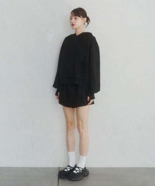 Lallana（ララーナ） スカート Lame coco short sweatpants/ラメココ