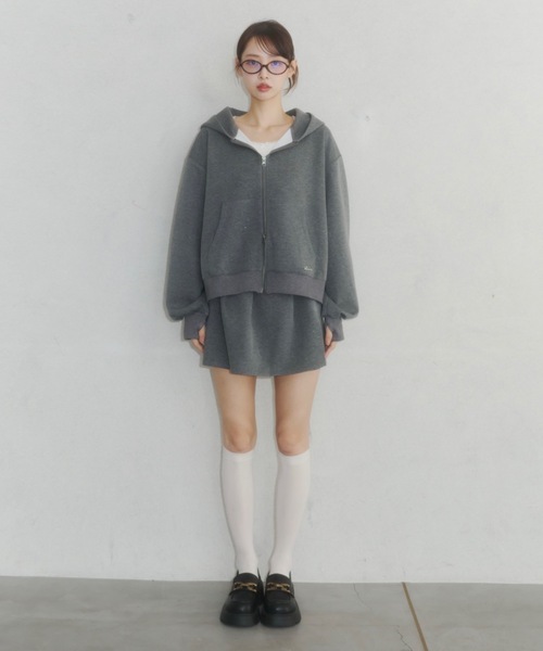 Lallana ラメココショートスウェットパンツ Lallana（ララーナ） スカート Lame coco short sweatpants/ラメココ