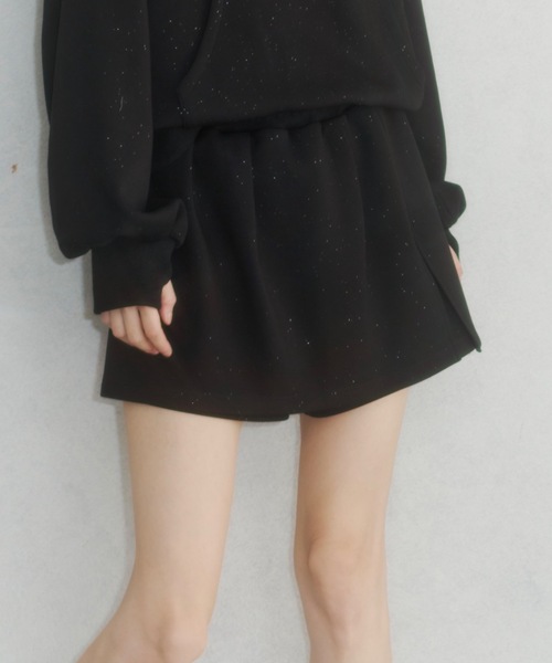 Lallana（ララーナ） スカート Lame coco short sweatpants/ラメココ