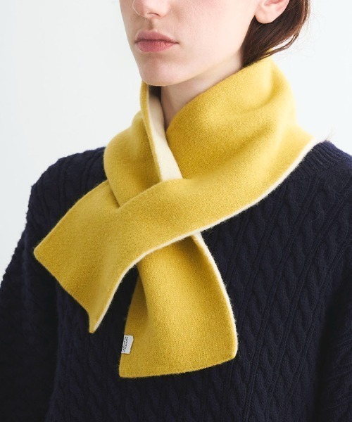 【新品】MACKINTOSH マフラー マッキントッシュ バッキンガムベア ワッペン付 無地 マフラー【公式