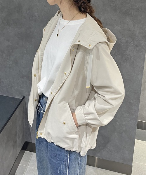 本日限定　thehighlights ジャケット ホワイトベージュ ikka（イッカ） ブルゾン アウター 「雑誌InRed11月号掲載」ピケライト