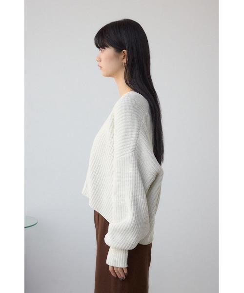 AZUL BY MOUSSY（アズールバイマウジー） カーディガン WZIPベロアラメ