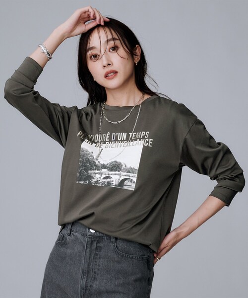 UNTITLED tシャツ コットングラフィックロンT レディース