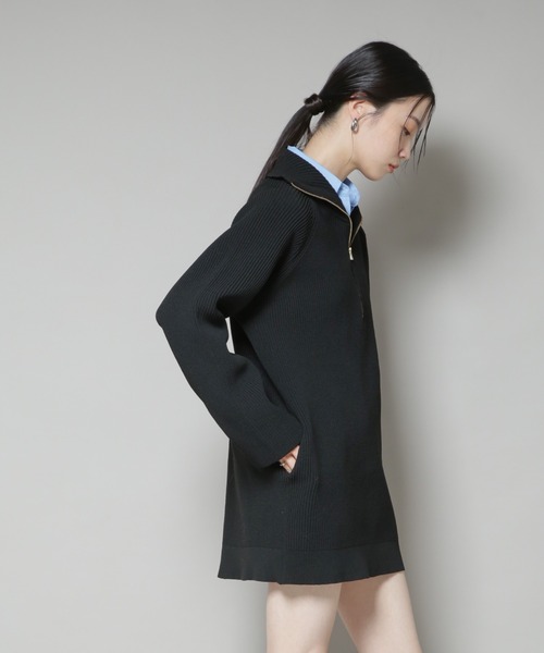 NANO universe（ナノ・ユニバース） ワンピース 片畦ニットハーフ