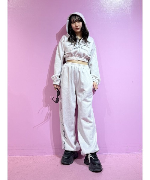 jouetie セットアップ jouetie（ジュエティ） パーカー ラメクロップドZIPフーディー