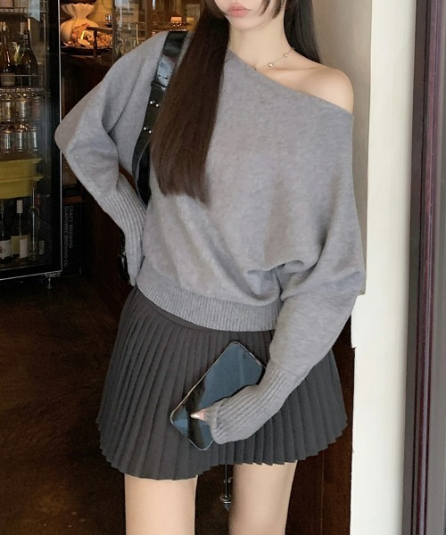 SEU ニット セーター オフショルニット ワンショルダー2way ニット