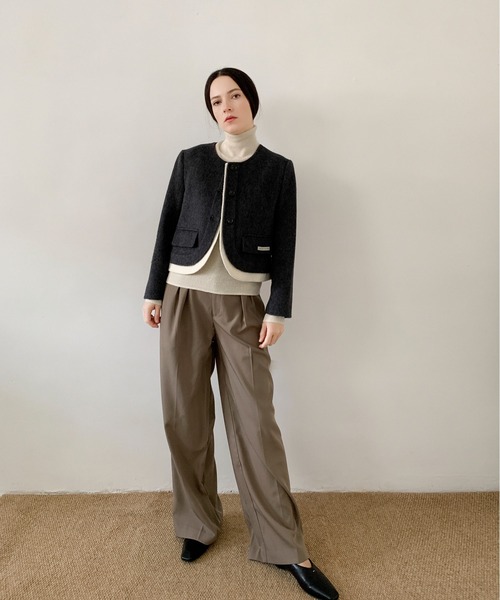 ノーカラーコート コート DECADE CLASSIC  ノーカラーショートコート レディース | DECADE CLASSIC | 09