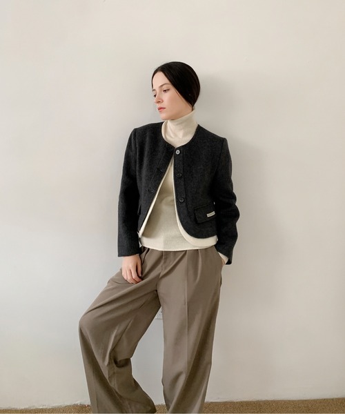 ノーカラーコート コート DECADE CLASSIC  ノーカラーショートコート レディース | DECADE CLASSIC | 08