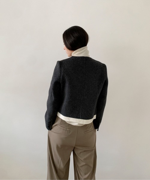 ノーカラーコート コート DECADE CLASSIC  ノーカラーショートコート レディース | DECADE CLASSIC | 10