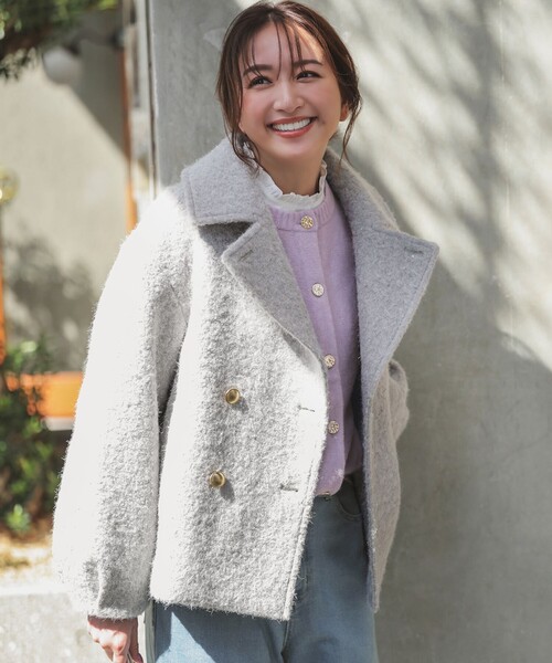 ANY SIS（エニィスィス） ピーコート pコート 「2WAY」ブークレー