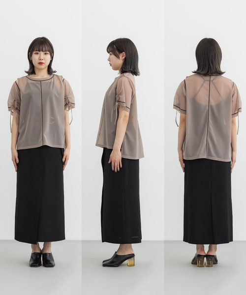 「PUBLIC TOKYO」 半袖カットソー FREE ホワイト レディース_画像4