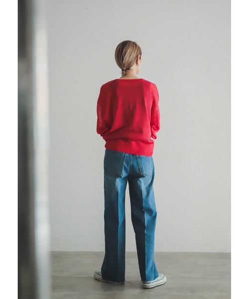 「FIL DE FER」 ニットカーディガン FREE ネイビー レディース_画像5