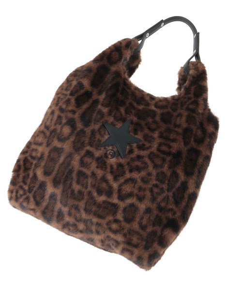 CONVERSE TOKYO トートバッグ 2WAY LEOPARD ECO-FUR SHOPPING TOTE BAG