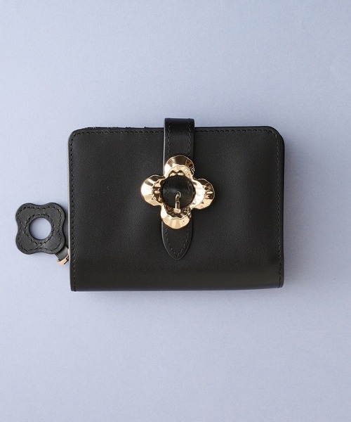 Hashibami（ハシバミ） 財布 「HASHIBAMI」フラワーバックル 二つ折り