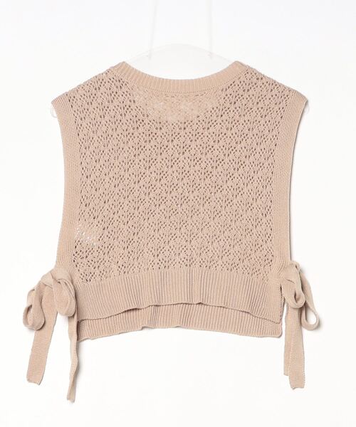 「archives」 ノースリーブニット M ベージュ レディースの画像2