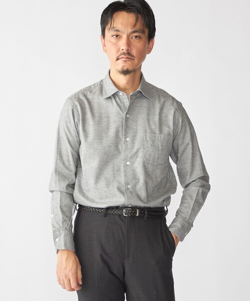 SHIPS（シップス） シャツ SHIPS: ワイドカラー ネル シャツ メンズ