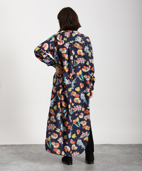 「VERMEIL par iena」 長袖ワンピース FREE ネイビー レディース_画像5