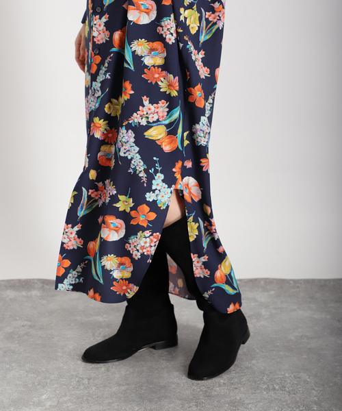 「VERMEIL par iena」 長袖ワンピース FREE ネイビー レディース_画像8