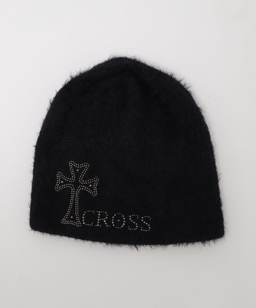 ニット帽 ニットキャップ クロススタッズニットキャップ レディース