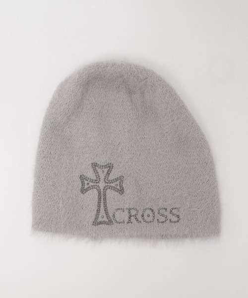 ニット帽 ニットキャップ クロススタッズニットキャップ レディース