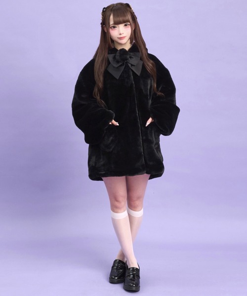 うさみみコート Amilige（アミリージュ） コート アウター ウサ耳ファーZIPコート