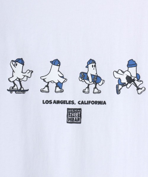 「VISION STREET WEAR」 半袖Tシャツ L ホワイト系その他5 メンズ_画像2