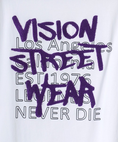 「VISION STREET WEAR」 半袖Tシャツ L ホワイト系その他5 メンズ_画像4