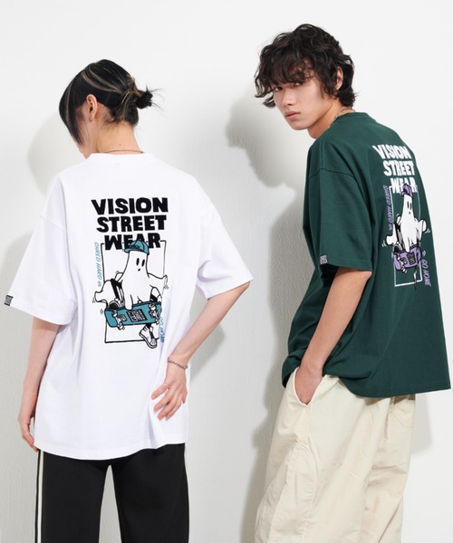 「VISION STREET WEAR」 半袖Tシャツ L ホワイト系その他5 メンズ_画像6
