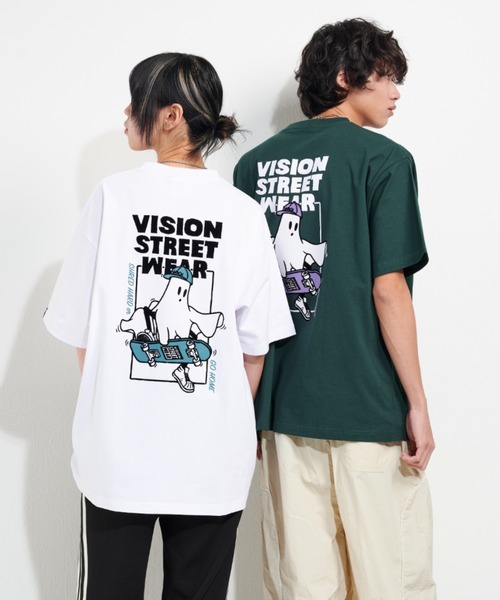「VISION STREET WEAR」 半袖Tシャツ L ホワイト系その他5 メンズ_画像7