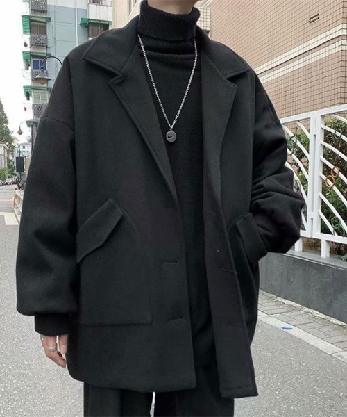 【Y's for men】ウール テーラードジャケット コート Sally Lunn ジャケット テーラードジャケット 斜めポケット付き