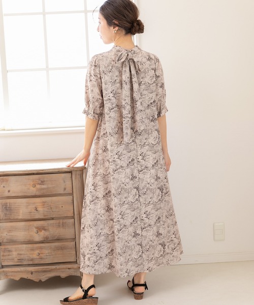 「PREFERIR」 半袖ワンピース LARGE ベージュ レディース_画像6