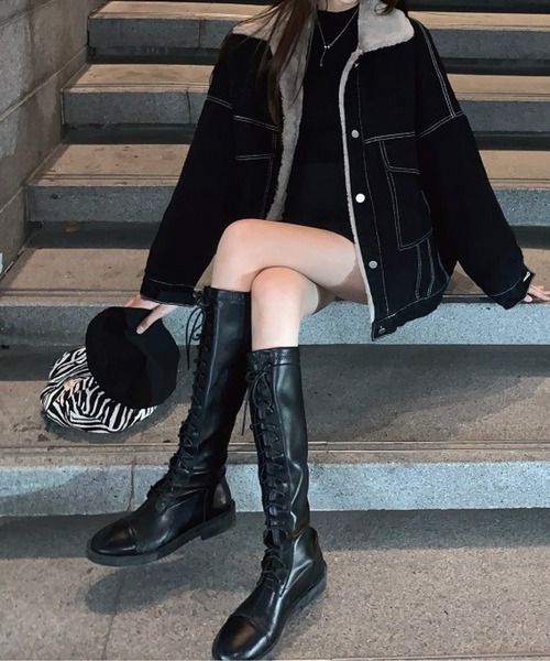 「meJane」 デニムジャケット FREE ブラック レディース_画像5