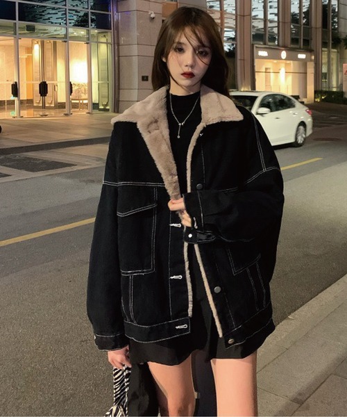 「meJane」 デニムジャケット FREE ブラック レディース_画像6