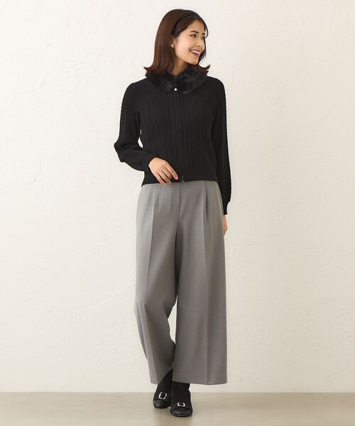 TO BE CHIC（トゥー ビー シック） カーディガン ファーコンビ