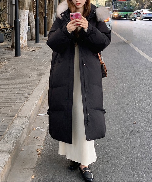 ノースフェイス ロングダウンコート 中綿混 レディース L 黒灰 ファーフード ノースフェイス ロングダウンコート 中綿混 レディース S黒灰 ファー