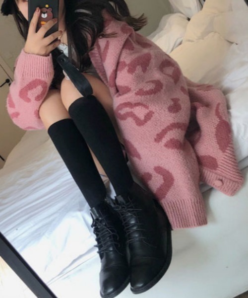 「GEMEDA」 ニットカーディガン M ベージュ レディース_画像5