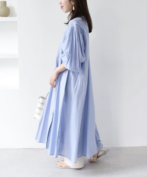 SHIPS any 「SHIPS any」 長袖ワンピース ONE SIZE ライトブルー