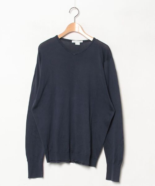 JOHN SMEDLEY（ジョンスメドレー） 長袖ニット M ネイビー メンズ
