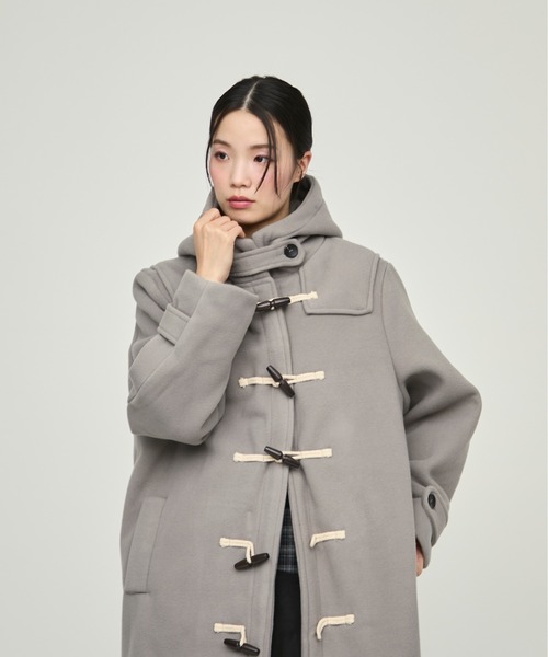 NUJOH ダッフルコート コート Monotone Double Fabric Hood Duffle NUJOH ダッフルコート コート Monotone Double Fabric Hood Duffle