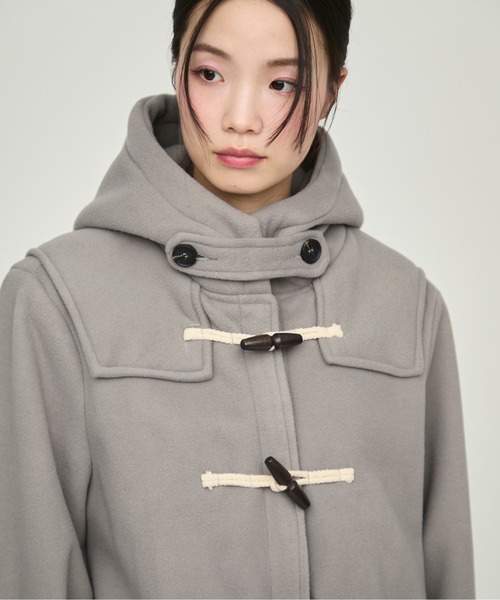 NUJOH ダッフルコート コート Monotone Double Fabric Hood Duffle