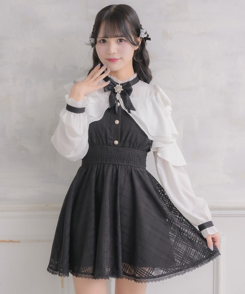 ROJITA（ロジータ） ワンピース シアーチェックラッフルワンピース