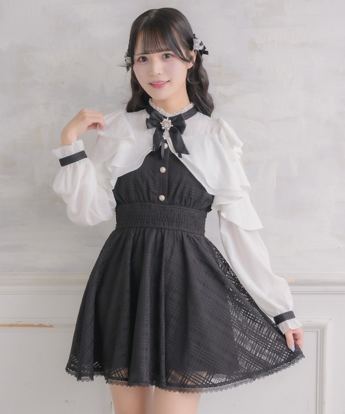 ROJITA（ロジータ） ワンピース シアーチェックラッフルワンピース