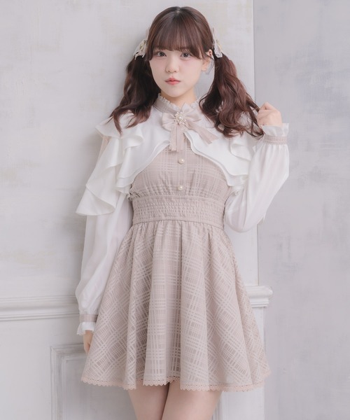 ROJITA（ロジータ） ワンピース シアーチェックラッフルワンピース