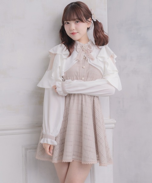 ROJITA（ロジータ） ワンピース シアーチェックラッフルワンピース