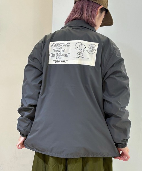 SNOOPY ブルゾン SNOOPY×OLD BETTY'S ブルゾン ジャンバー SNP Nylon Coach Jacket