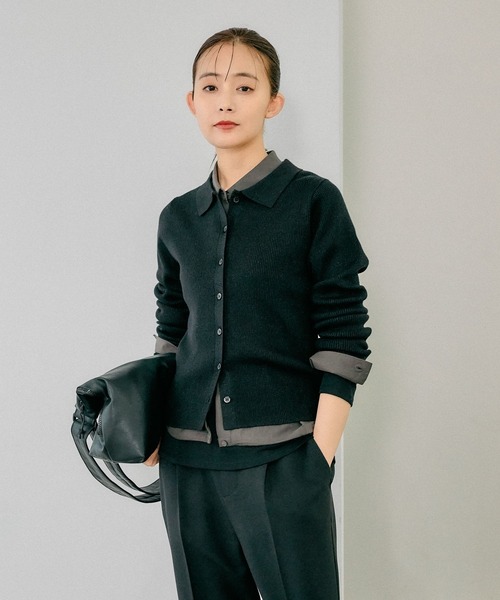 「GLOBAL WORK」 長袖シャツ LARGE グレイッシュベージュ レディース_画像4